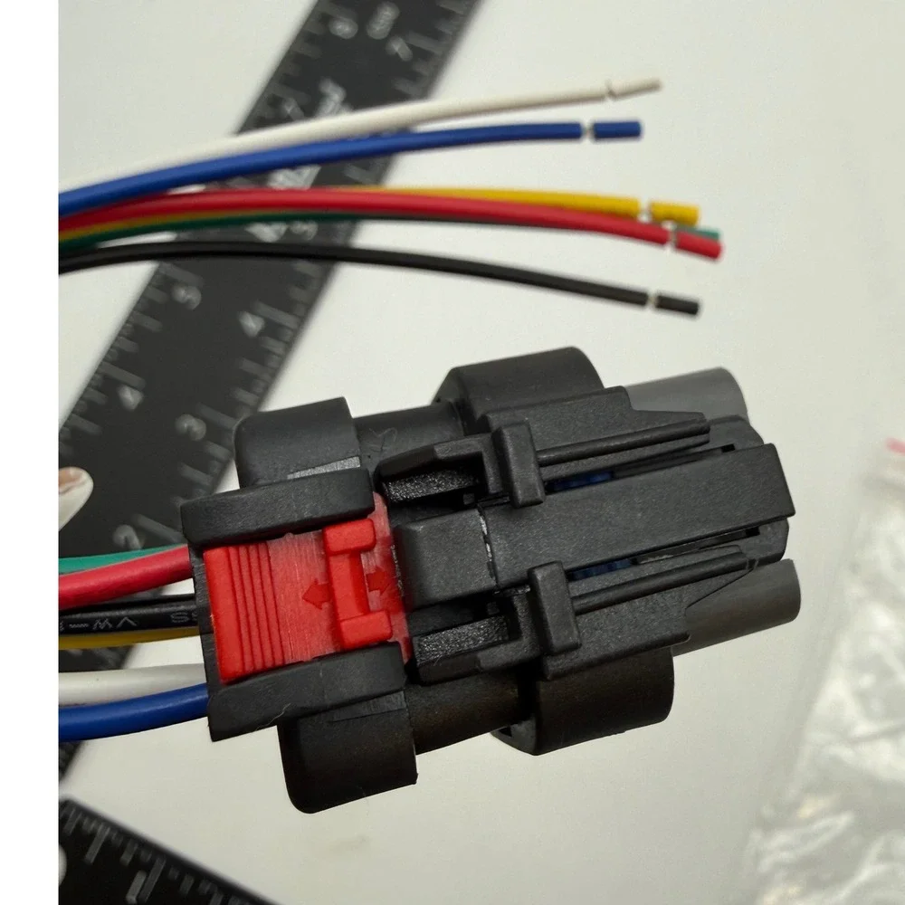 6 Pin Female Connector Pigtail 18 AWG Automotive Wiring Harness Plug 5357